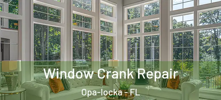  Window Crank Repair Opa-locka - FL