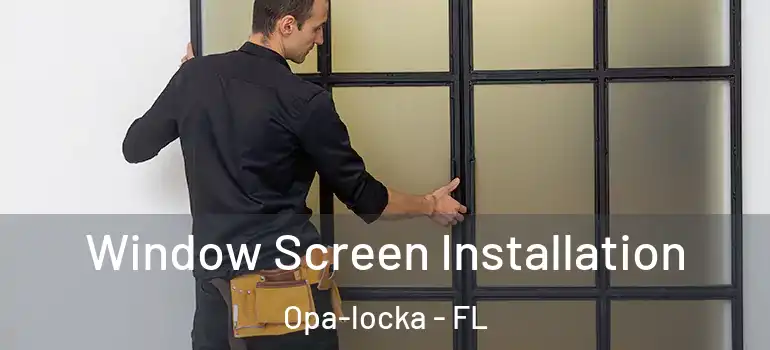  Window Screen Installation Opa-locka - FL
